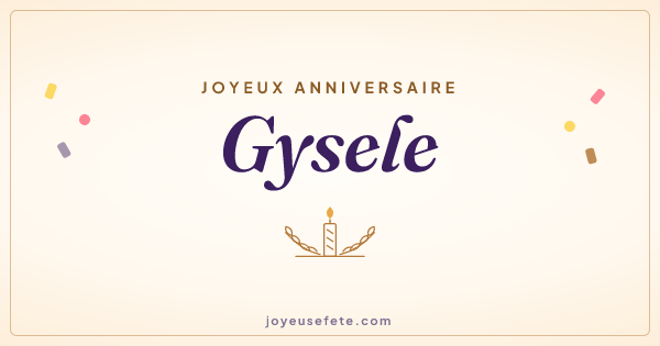 Image « Joyeux anniversaire Gysele » au format large
