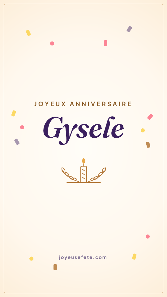 Image « Joyeux anniversaire Gysele » au format story