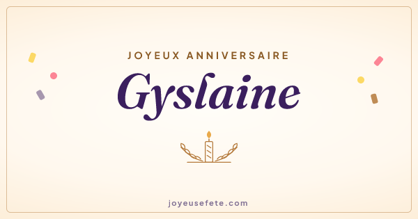Image « Joyeux anniversaire Gyslaine » au format large