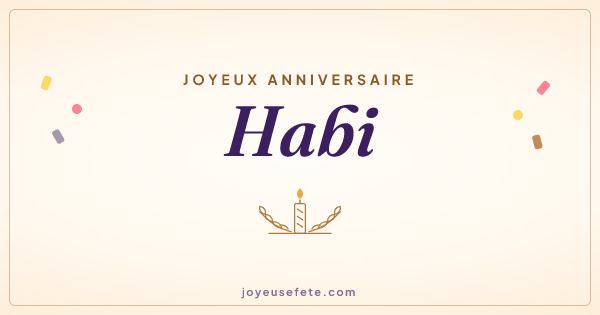 Image « Joyeux anniversaire Habi » au format large