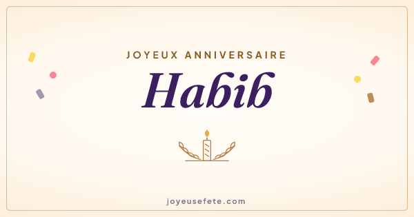 Image « Joyeux anniversaire Habib » au format large