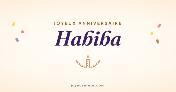 Image « Joyeux anniversaire Habiba » au format large