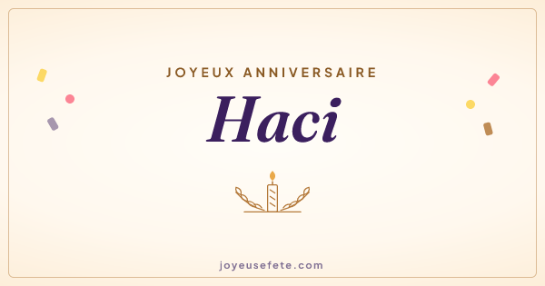 Image « Joyeux anniversaire Haci » au format large