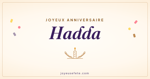 Image « Joyeux anniversaire Hadda » au format large