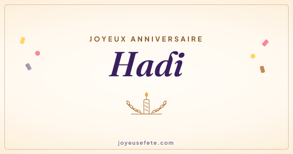 Image « Joyeux anniversaire Hadi » au format large