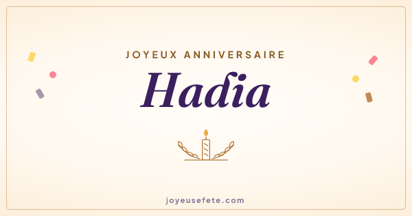 Image « Joyeux anniversaire Hadia » au format large