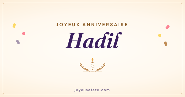 Image « Joyeux anniversaire Hadil » au format large