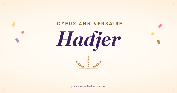 Image « Joyeux anniversaire Hadjer » au format large