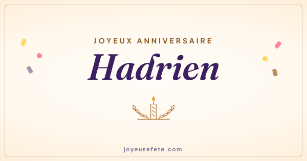 Image « Joyeux anniversaire Hadrien » au format large