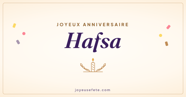 Image « Joyeux anniversaire Hafsa » au format large