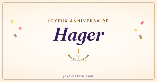 Image « Joyeux anniversaire Hager » au format large
