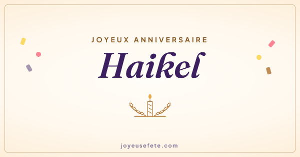 Image « Joyeux anniversaire Haikel » au format large
