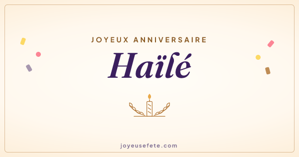 Image « Joyeux anniversaire Haïlé » au format large