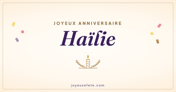 Image « Joyeux anniversaire Haïlie » au format large