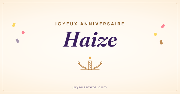 Image « Joyeux anniversaire Haize » au format large