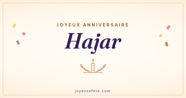 Image « Joyeux anniversaire Hajar » au format large