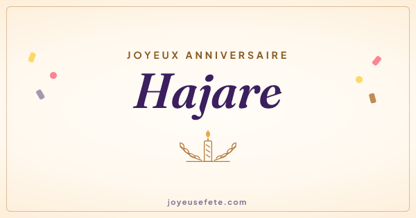 Image « Joyeux anniversaire Hajare » au format large