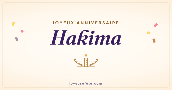 Image « Joyeux anniversaire Hakima » au format large