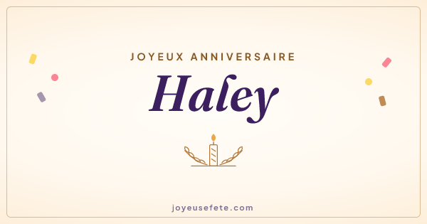 Image « Joyeux anniversaire Haley » au format large