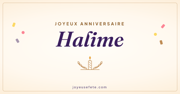 Image « Joyeux anniversaire Halime » au format large