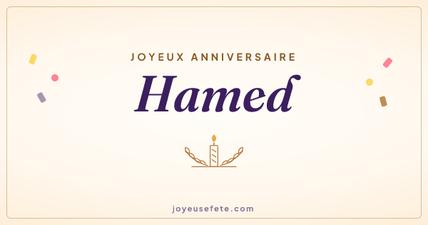Image « Joyeux anniversaire Hamed » au format large