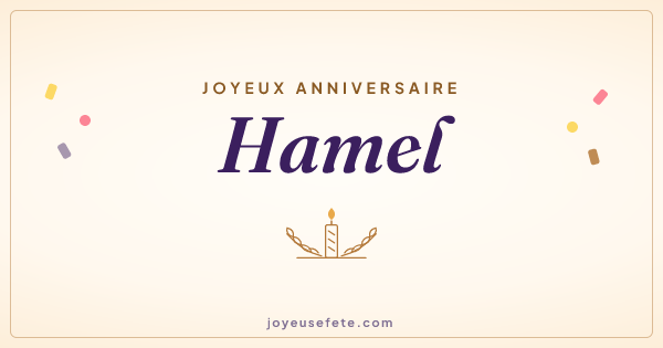 Image « Joyeux anniversaire Hamel » au format large