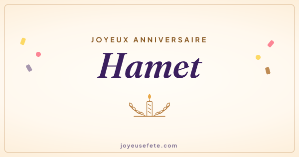 Image « Joyeux anniversaire Hamet » au format large