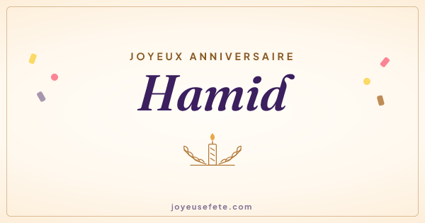 Image « Joyeux anniversaire Hamid » au format large