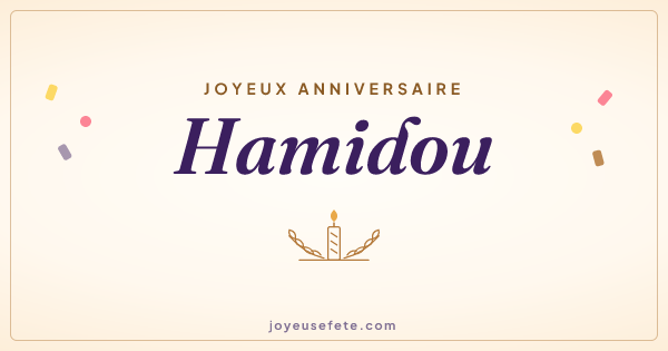 Image « Joyeux anniversaire Hamidou » au format large