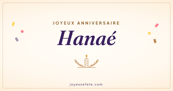 Image « Joyeux anniversaire Hanaé » au format large