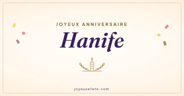 Image « Joyeux anniversaire Hanife » au format large