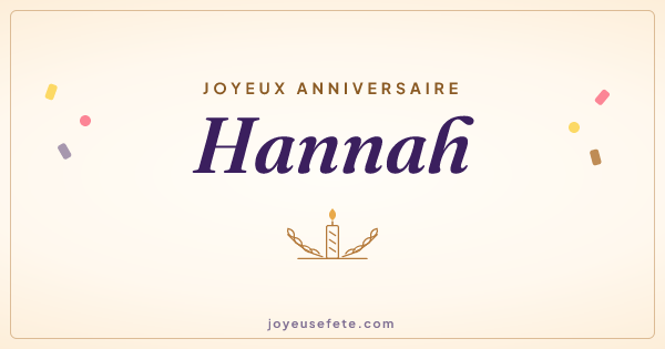 Image « Joyeux anniversaire Hannah » au format large