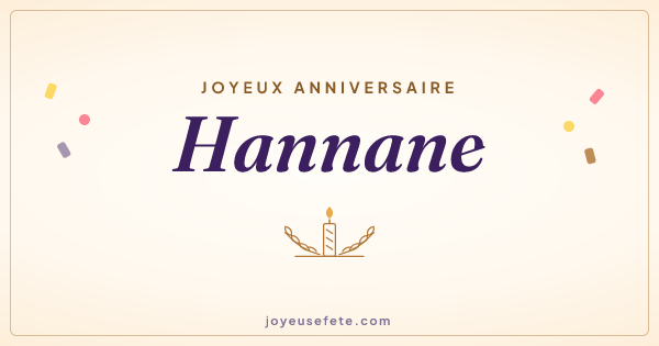 Image « Joyeux anniversaire Hannane » au format large