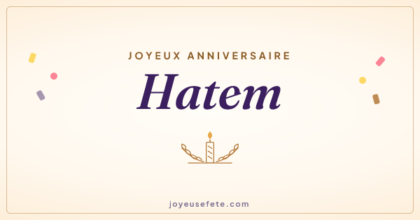 Image « Joyeux anniversaire Hatem » au format large