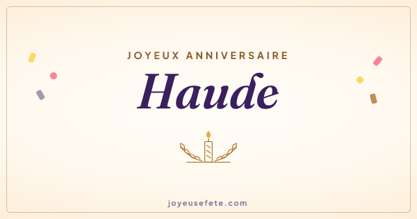 Image « Joyeux anniversaire Haude » au format large