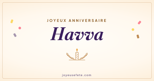 Image « Joyeux anniversaire Havva » au format large