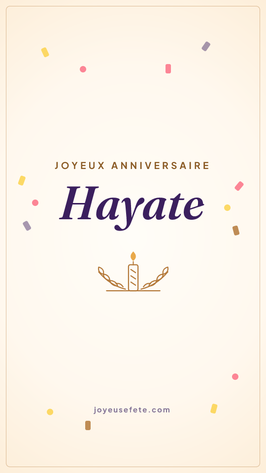 Image « Joyeux anniversaire Hayate » au format story