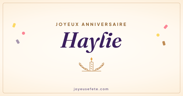 Image « Joyeux anniversaire Haylie » au format large