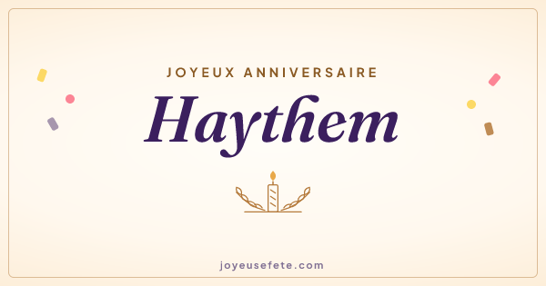Image « Joyeux anniversaire Haythem » au format large