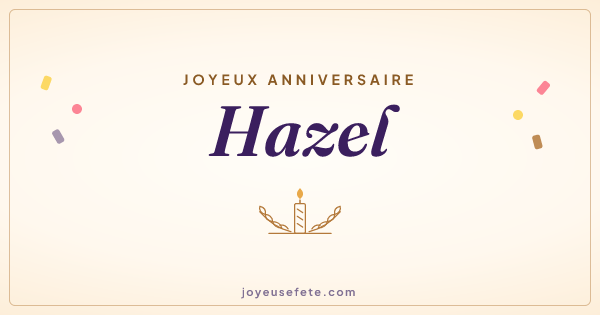 Image « Joyeux anniversaire Hazel » au format large
