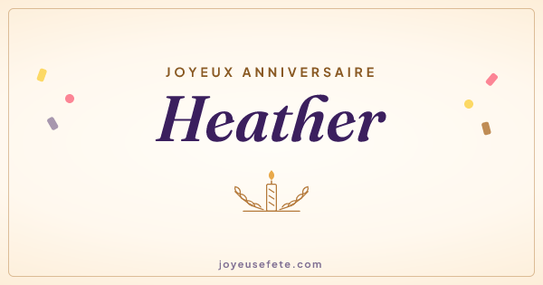 Image « Joyeux anniversaire Heather » au format large