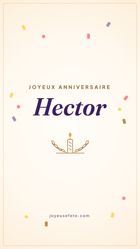 Image « Joyeux anniversaire Hector » au format story