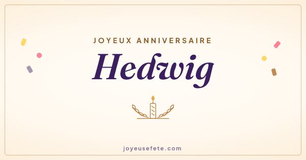 Image « Joyeux anniversaire Hedwig » au format large