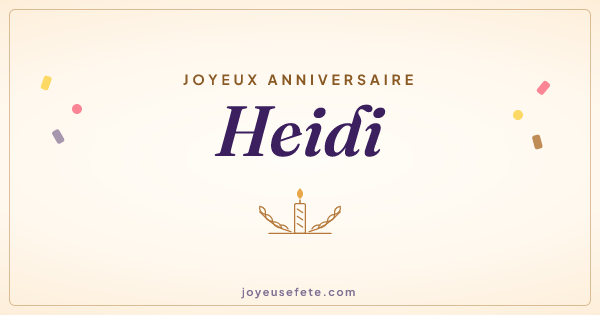 Image « Joyeux anniversaire Heidi » au format large