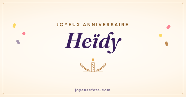 Image « Joyeux anniversaire Heïdy » au format large