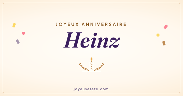 Image « Joyeux anniversaire Heinz » au format large
