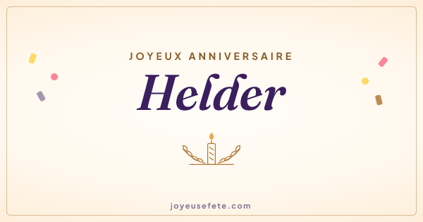 Image « Joyeux anniversaire Helder » au format large