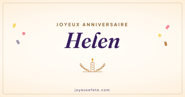 Image « Joyeux anniversaire Helen » au format large