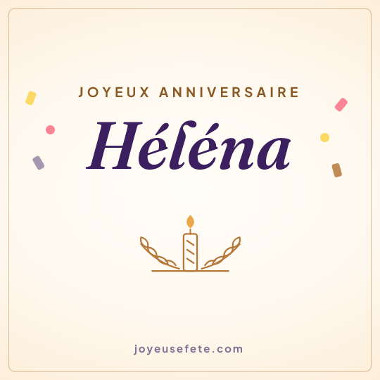 Image carrée « Joyeux anniversaire Héléna » pour WhatsApp