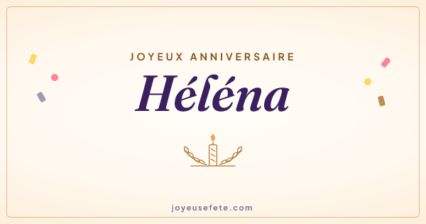 Image « Joyeux anniversaire Héléna » au format large